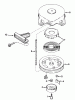 Toro 38100 (S-140) - S-140 Snowthrower, 1980 (SN 0500000-0999999) Spareparts REWIND STARTER NO. 590537 ENGINE MODEL NO. AH520 TYPE 1584A (USED ON UNITS WITH SERIAL NO. 0000001 THRU 0299999)ENGINE MODEL NO.