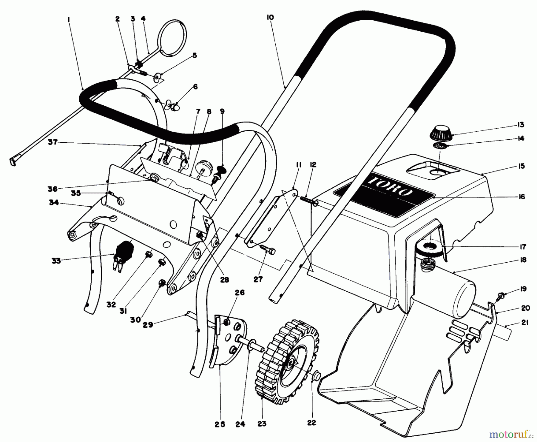  Toro Neu Snow Blowers/Snow Throwers Seite 1 38100 (S-140) - Toro S-140 Snowthrower, 1981 (1000001-1999999) UPPER MAIN FRAME