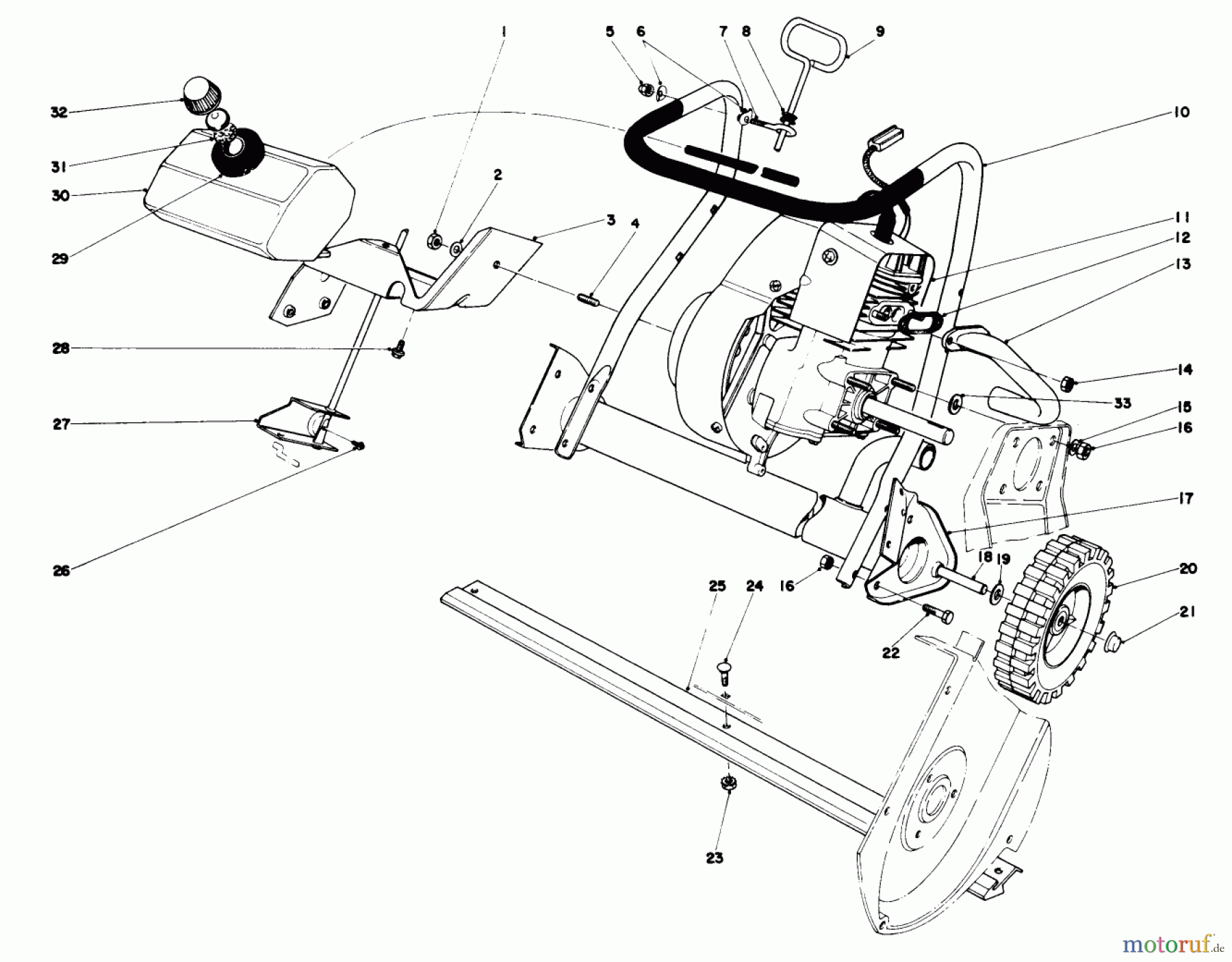  Toro Neu Snow Blowers/Snow Throwers Seite 1 38120 (S-200) - Toro S-200 Snowthrower, 1979 (9000001-9999999) ENGINE ASSEMBLY (MODEL 38120)