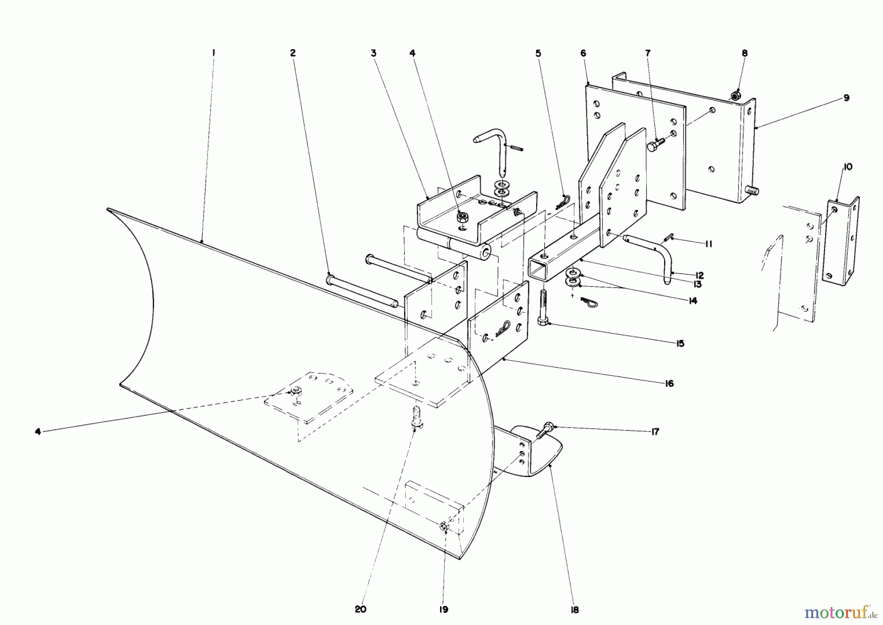  Toro Neu Snow Blowers/Snow Throwers Seite 1 38150 (826) - Toro 826 Snowthrower, 1983 (3000001-3999999) GRADER BLADE ASSEMBLY MODEL NO. 59099 (OPTIONAL)