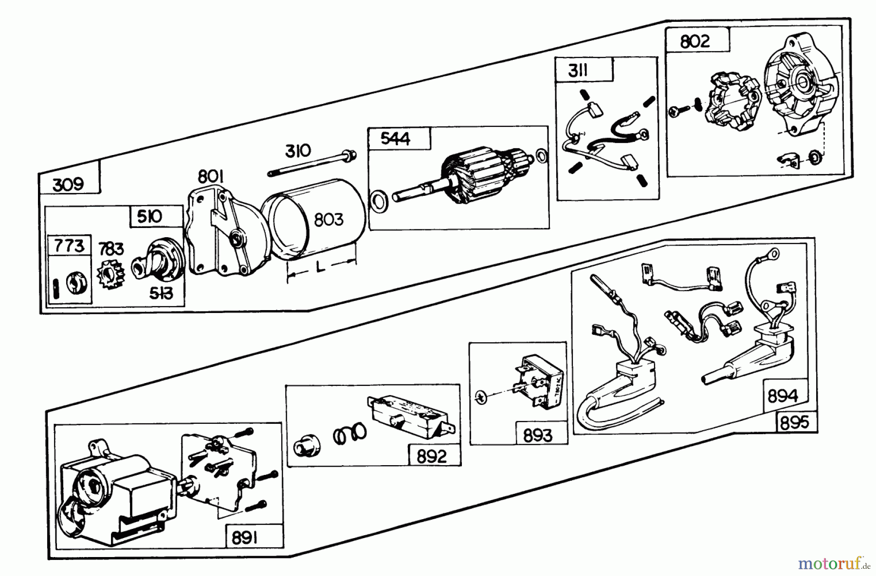  Toro Neu Snow Blowers/Snow Throwers Seite 1 38150 (826) - Toro 826 Snowthrower, 1983 (3000001-3999999) STARTER MOTOR KIT MODLE NO. 37-4630 (OPITIONAL)