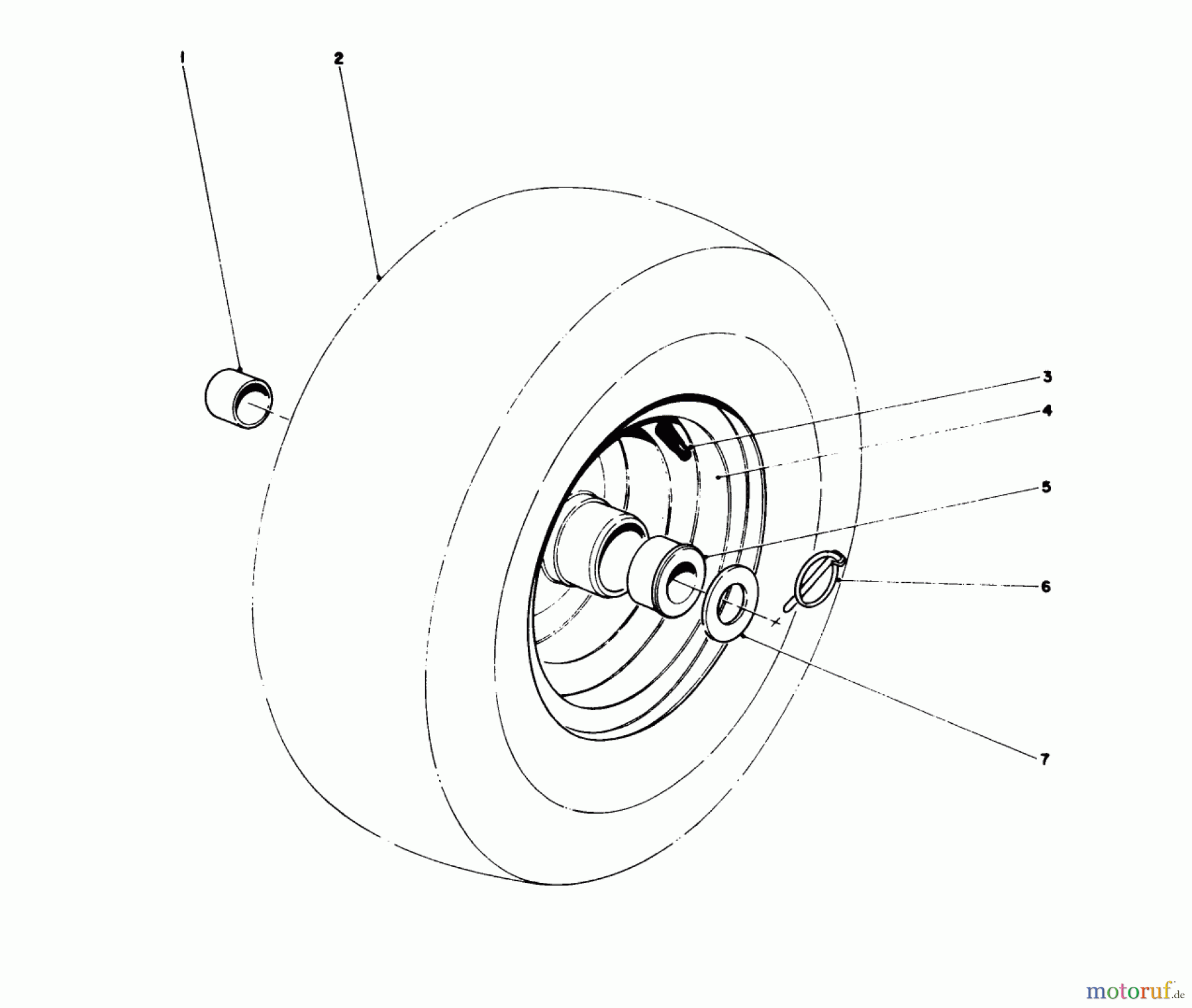  Toro Neu Snow Blowers/Snow Throwers Seite 1 38160 (1132) - Toro 1132 Snowthrower, 1979 (9000001-9999999) WHEEL ASSEMBLY