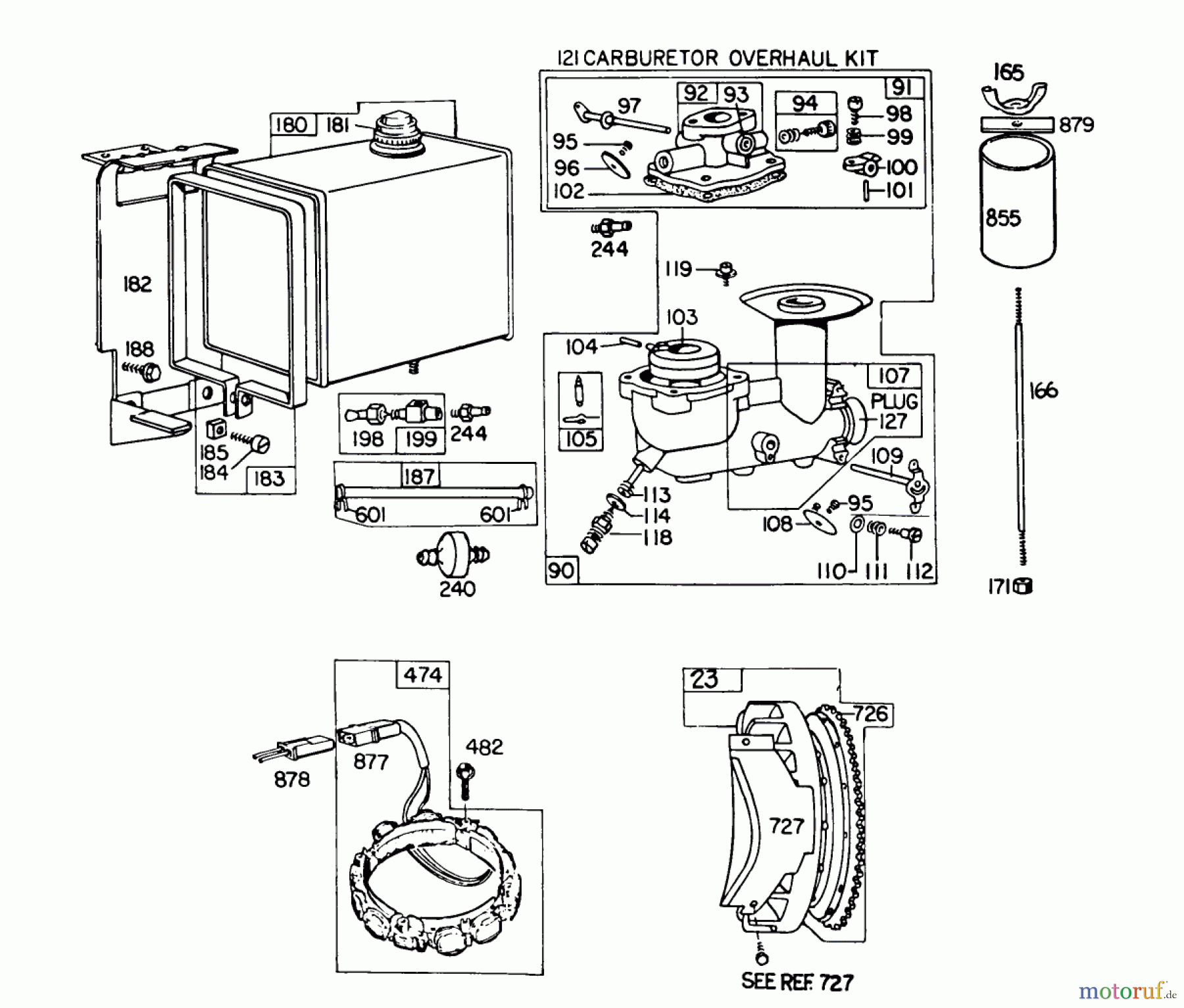  Toro Neu Snow Blowers/Snow Throwers Seite 1 38160 (1132) - Toro 1132 Snowthrower, 1981 (1000001-1999999) ENGINE 252416 TYPE NO. 0190-01 (11 H.P. SNOWTHROWER MODEL 38160)BRIGGS & STRATTON #3