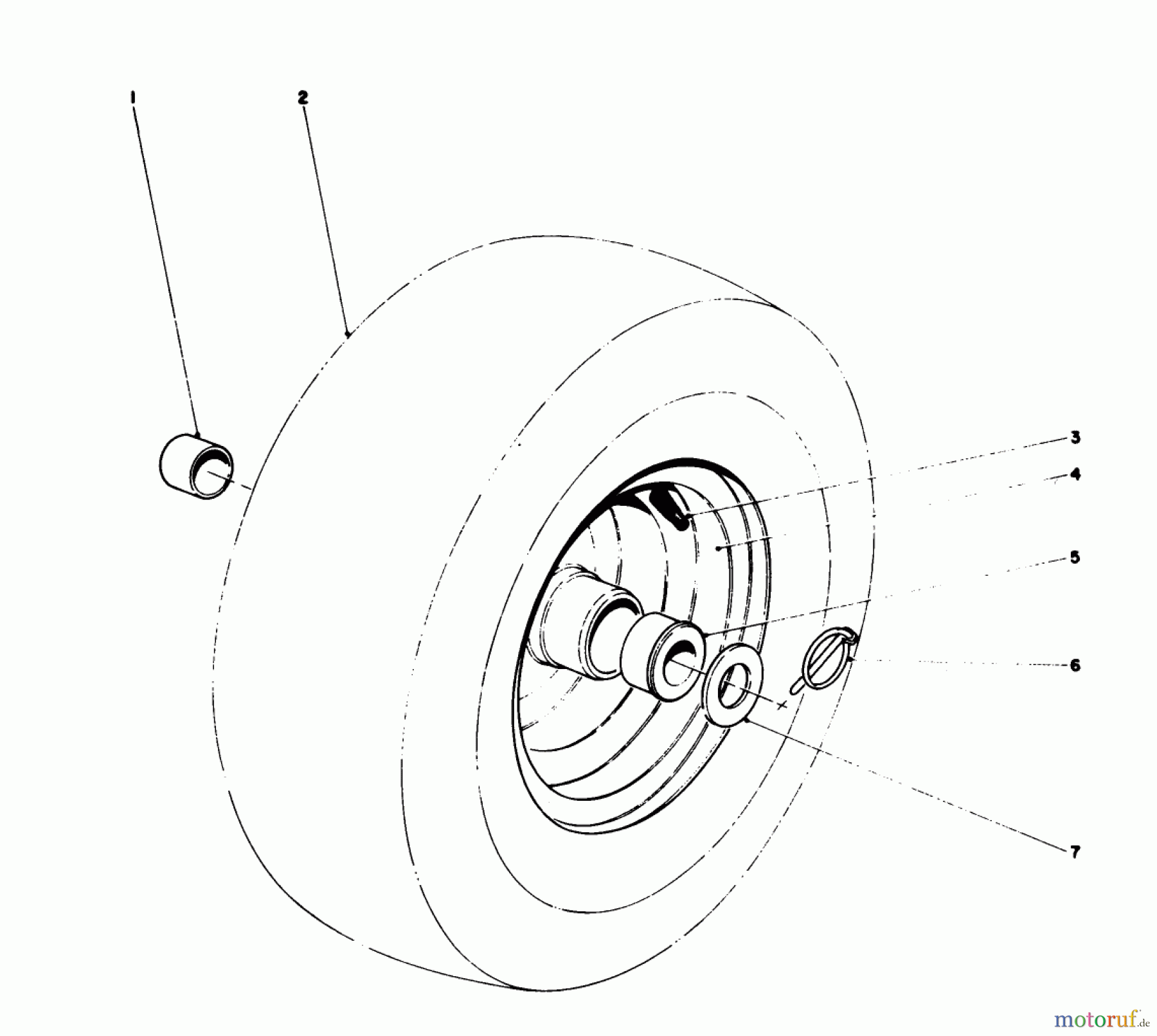  Toro Neu Snow Blowers/Snow Throwers Seite 1 38160 (1132) - Toro 1132 Snowthrower, 1982 (2000001-2999999) WHEEL ASSEMBLY