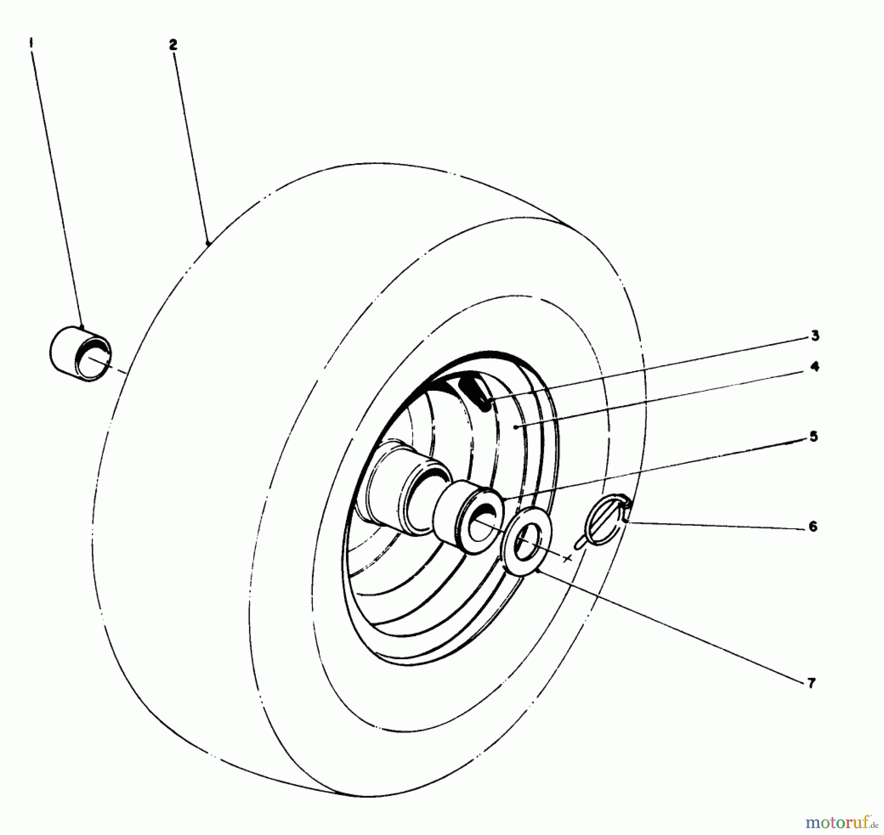  Toro Neu Snow Blowers/Snow Throwers Seite 1 38160 (1132) - Toro 1132 Snowthrower, 1985 (5000001-5999999) WHEEL ASSEMBLY