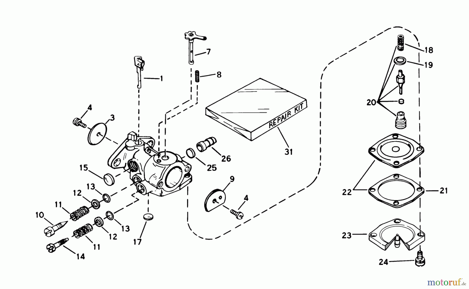  Toro Neu Snow Blowers/Snow Throwers Seite 1 38162 (S-620) - Toro S-620 Snowthrower, 1987 (7000001-7999999) CARBURETOR NO. 632142A