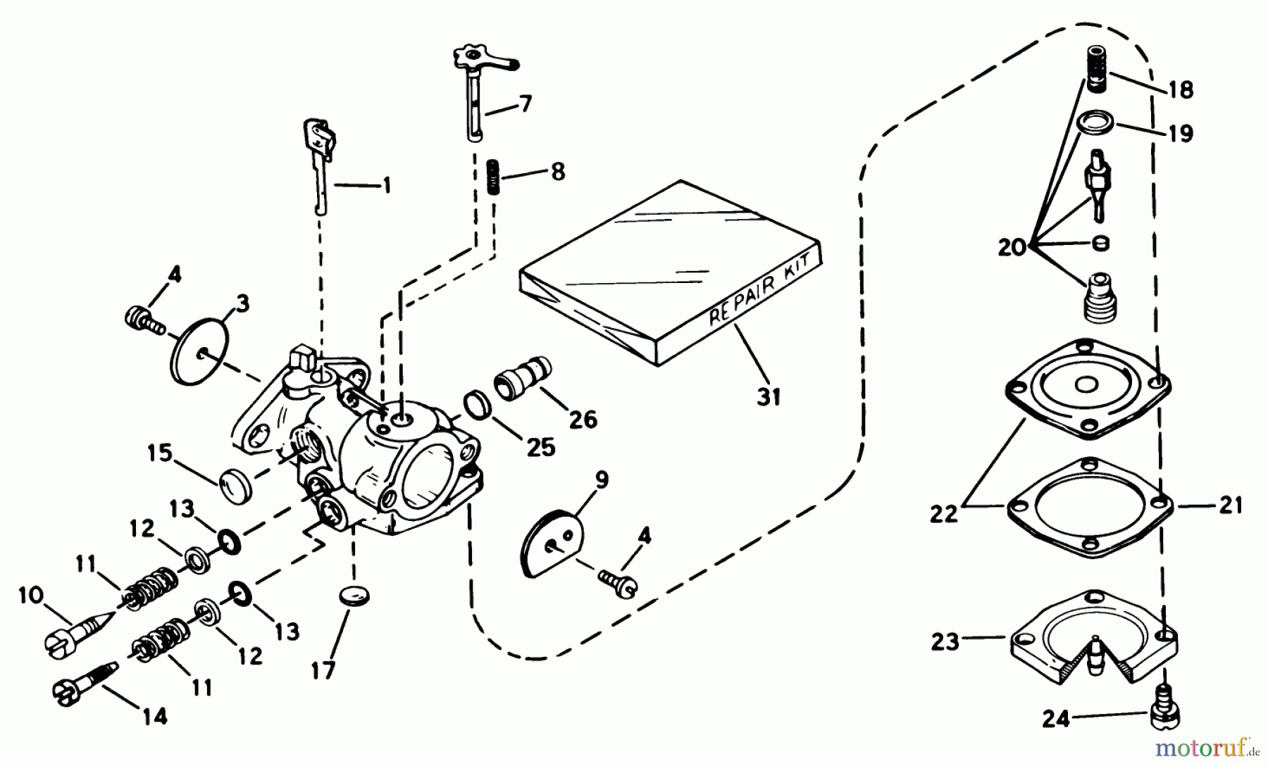  Toro Neu Snow Blowers/Snow Throwers Seite 1 38162 (S-620) - Toro S-620 Snowthrower, 1988 (8000001-8999999) CARBURETOR NO. 632142A