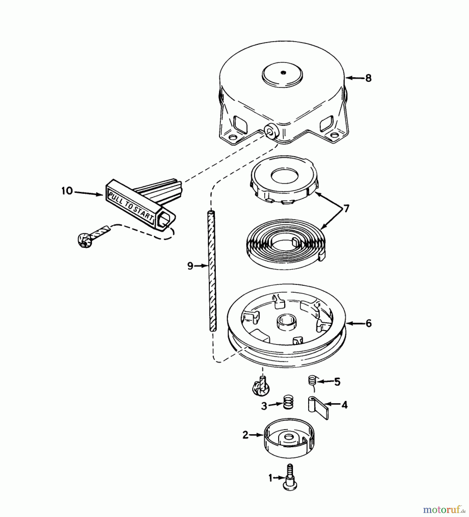  Toro Neu Snow Blowers/Snow Throwers Seite 1 38165 (S-620) - Toro S-620 Snowthrower, 1985 (5000001-5010000) REWIND STARTER NO. 590537