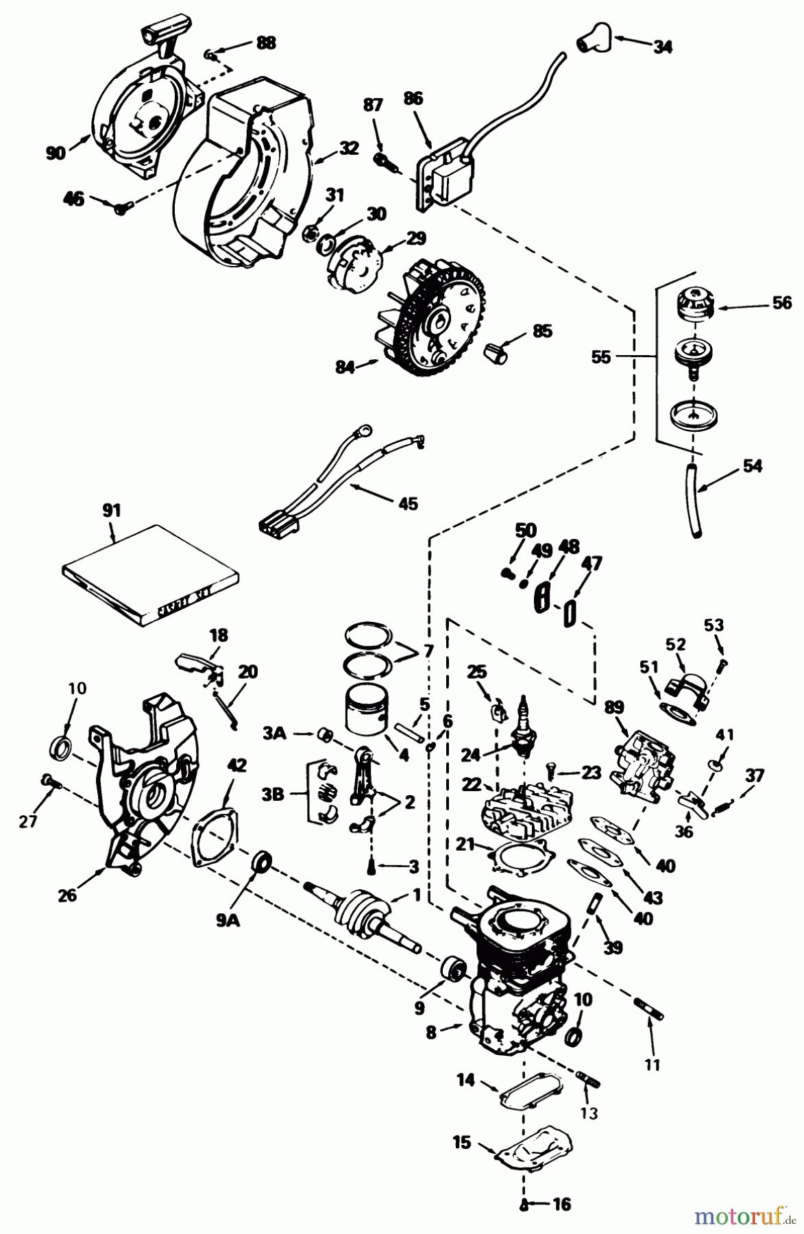  Toro Neu Snow Blowers/Snow Throwers Seite 1 38165 (S-620) - Toro S-620 Snowthrower, 1988 (8000001-8999999) ENGINE TECUMSEH MODEL NO. AH-600 TYPE 1622-M