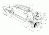 Toro 38167C (S-620) - S-620 Snowthrower, 1986 (6000001-6999999) Spareparts LOWER MAIN FRAME ASSEMBLY