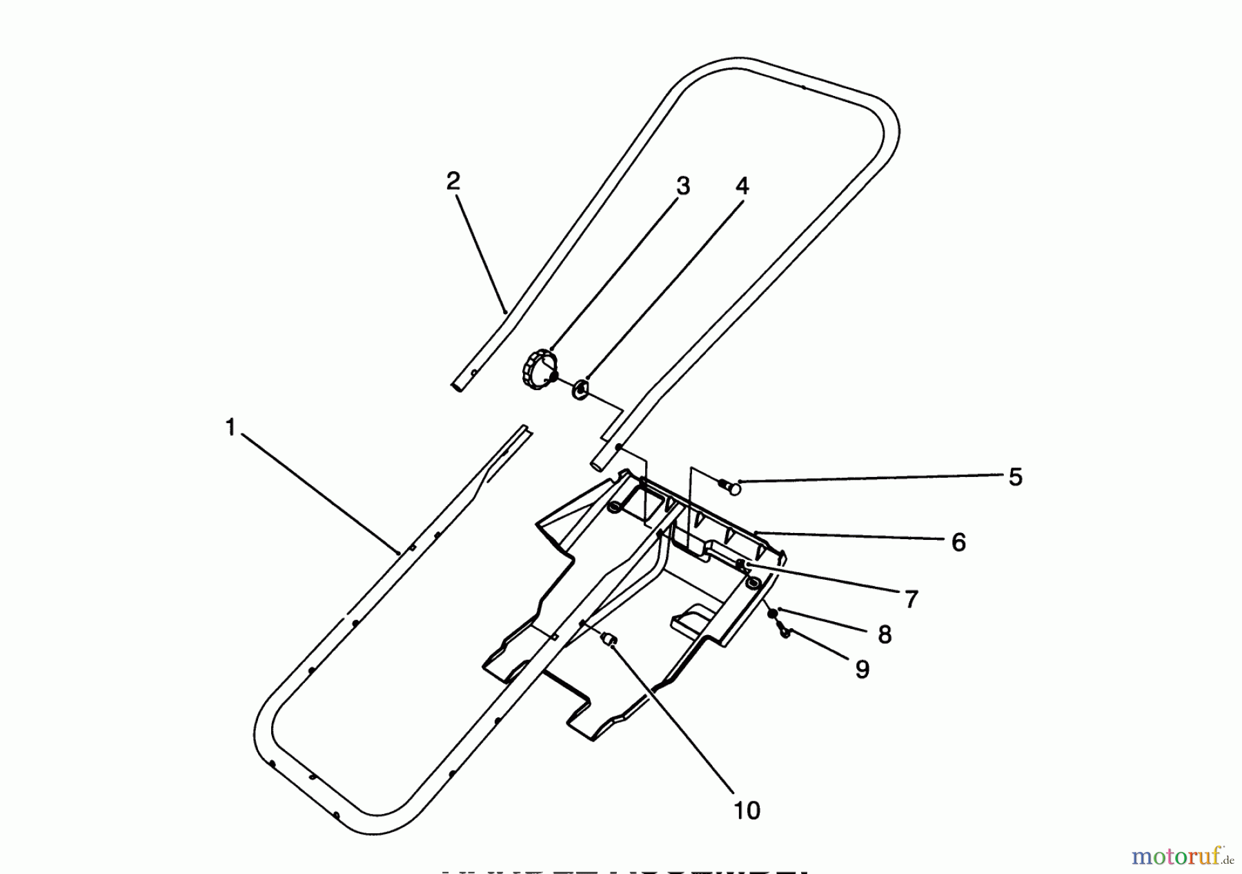  Toro Neu Snow Blowers/Snow Throwers Seite 1 38176 - Toro CCR Powerlite Snowthrower, 1994 (4900001-4999999) HANDLE ASSEMBLY