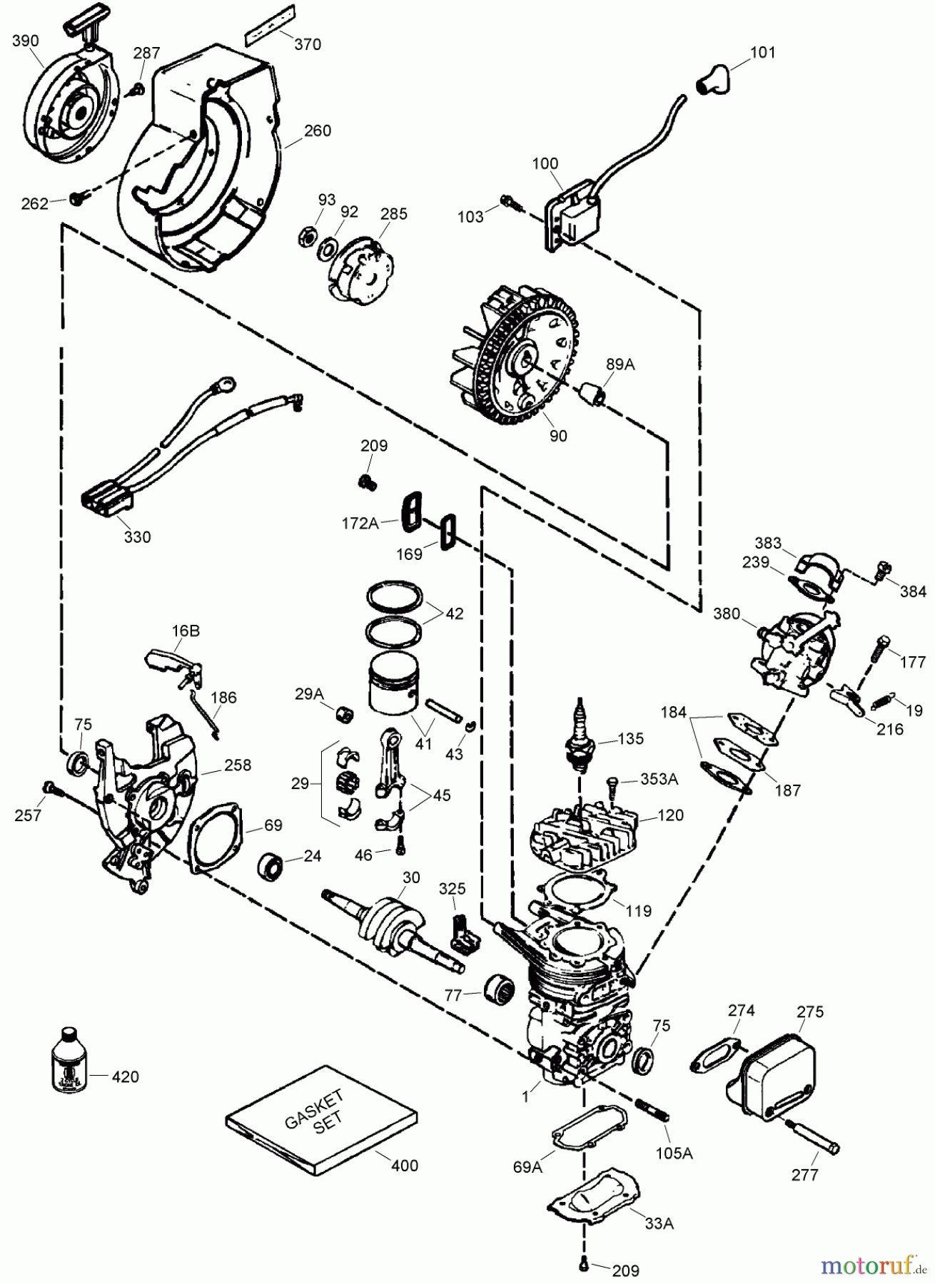  Toro Neu Snow Blowers/Snow Throwers Seite 1 38172 - Toro Powerlite Snowthrower, 2009 (290000001-290999999) ENGINE ASSEMBLY TECUMSEH TH098SA-1723F