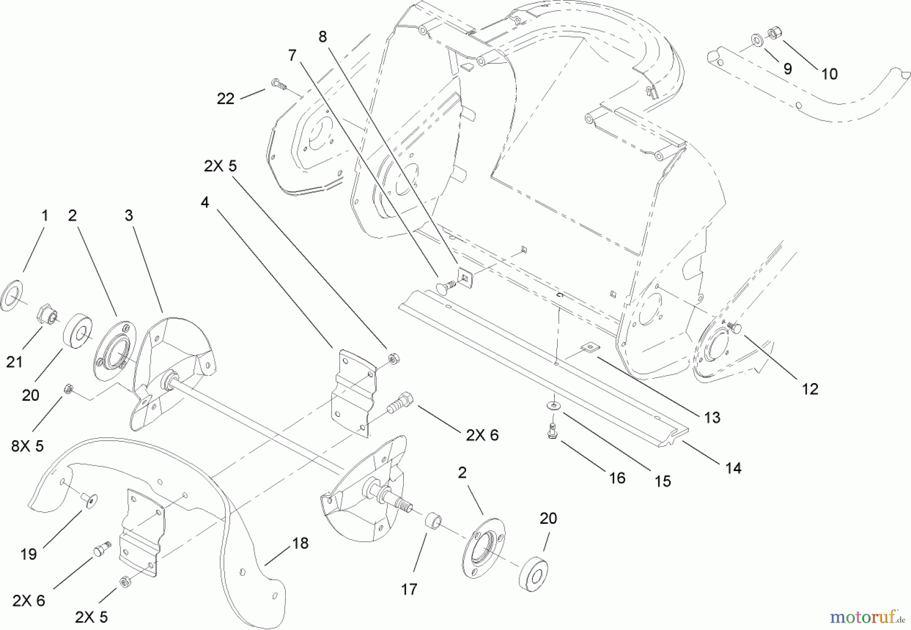  Toro Neu Snow Blowers/Snow Throwers Seite 1 38172 - Toro Powerlite Snowthrower, 2009 (290000001-290999999) ROTOR ASSEMBLY