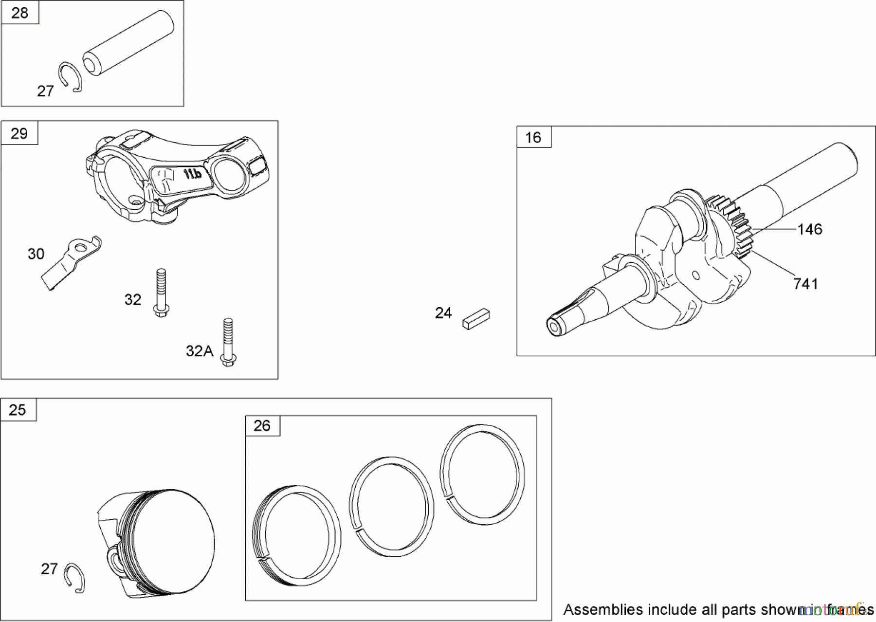  Toro Neu Blowers/Vacuums/Chippers/Shredders 62925 - Toro 206cc OHV Vacuum Blower, 2007 (270000001-270999999) CRANKSHAFT ASSEMBLY BRIGGS AND STRATTON 126302-0210-B1