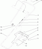 Toro 38173 - Powerlite Snowthrower, 2004 (240000001-240999999) Spareparts HANDLE AND LOWER SHROUD ASSEMBLY