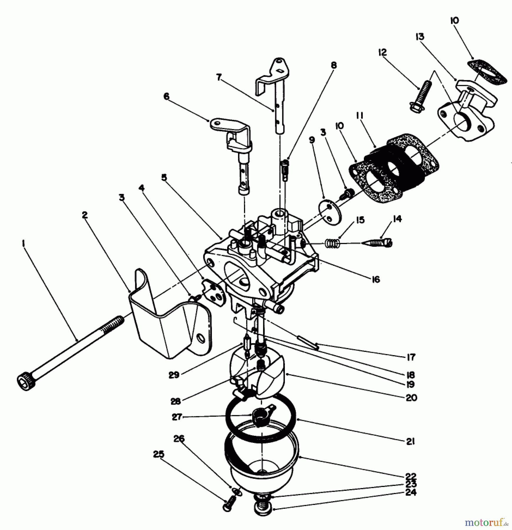  Toro Neu Snow Blowers/Snow Throwers Seite 1 38180 - Toro CCR 2000 Snowthrower, 1988 (8000001-8999999) CARBURETOR ASSEMBLY