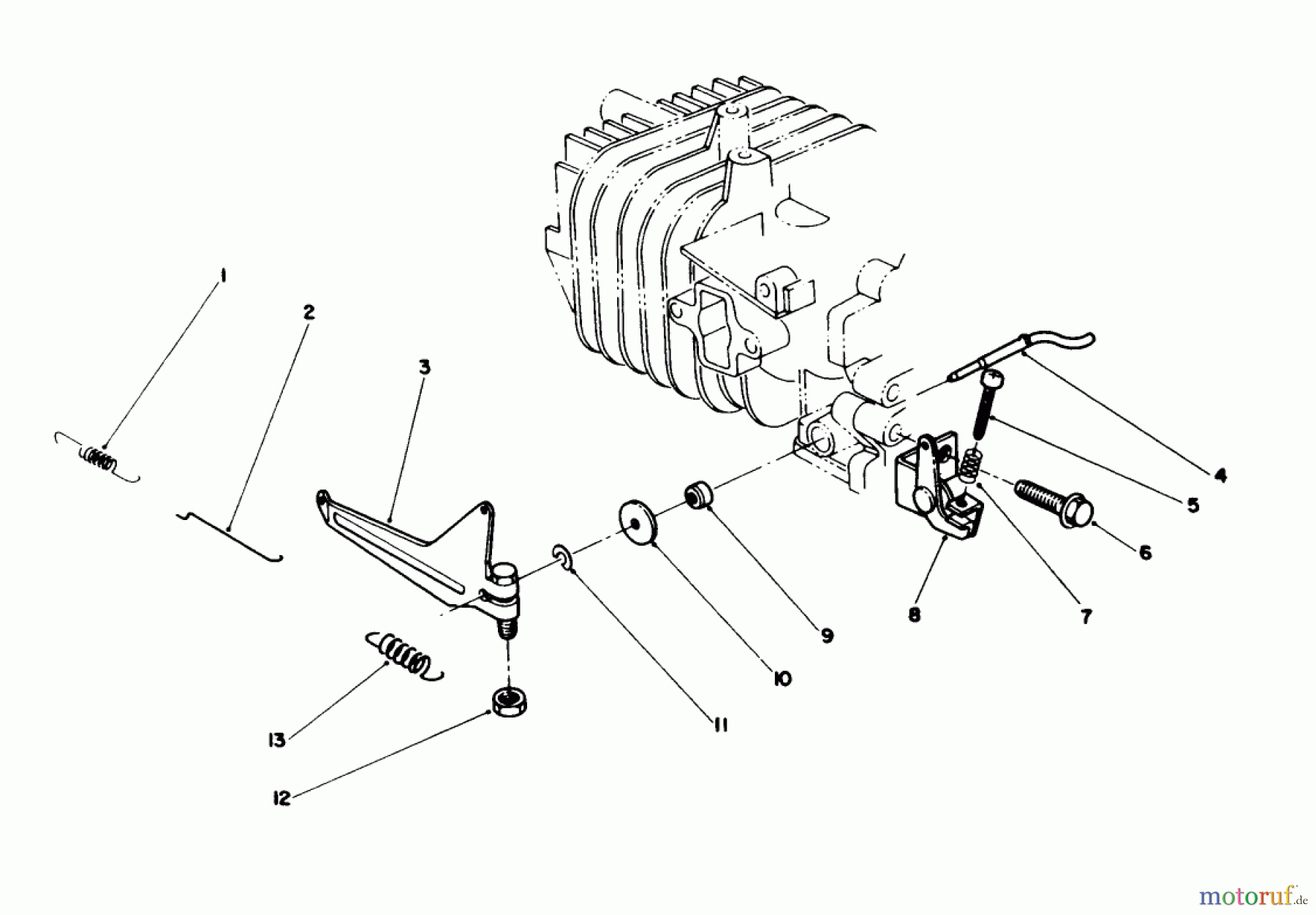  Toro Neu Snow Blowers/Snow Throwers Seite 1 38180 - Toro CCR 2000 Snowthrower, 1994 (4900001-4999999) GOVERNOR ASSEMBLY MODEL NO. 47PP3-4