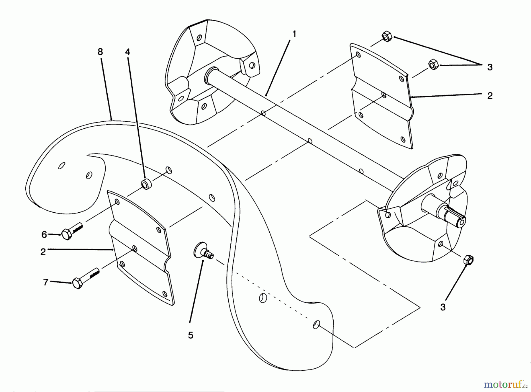  Toro Neu Snow Blowers/Snow Throwers Seite 1 38180 - Toro CCR 2000 Snowthrower, 1994 (4900001-4999999) ROTOR ASSEMBLY