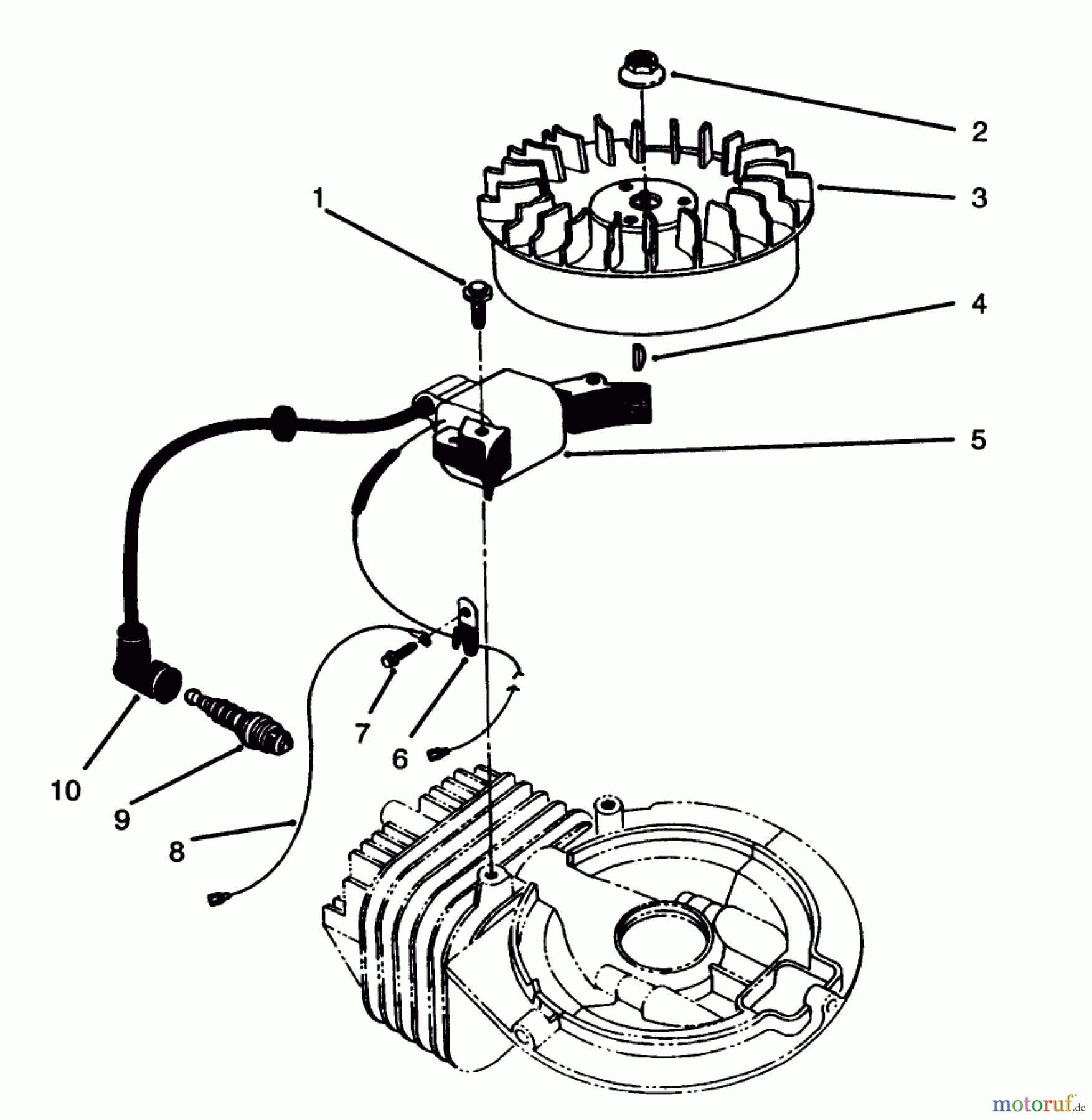  Toro Neu Snow Blowers/Snow Throwers Seite 1 38181 - Toro CCR 2000 Snowthrower, 1996 (6900001-6999999) FLYWHEEL & MAGNETO ASSEMBLY MODEL NO. 47PS5-4