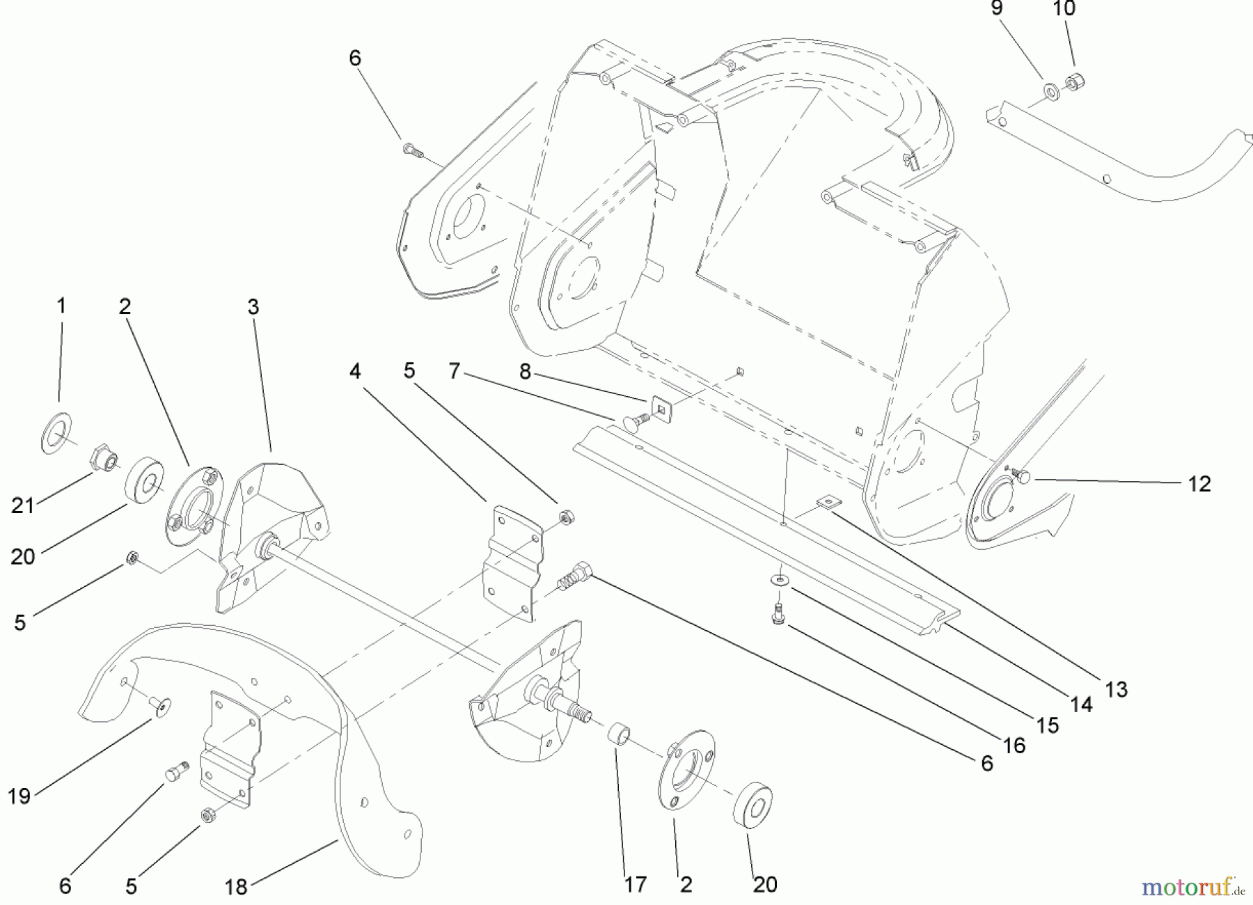  Toro Neu Snow Blowers/Snow Throwers Seite 1 38182 - Toro Powerlite Snowthrower, 2006 (260000001-260999999) IMPELLER ASSEMBLY