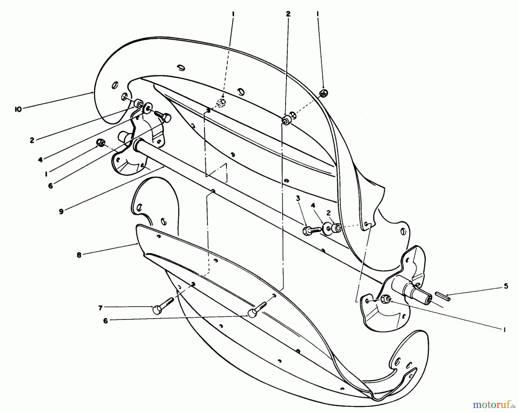  Toro Neu Snow Blowers/Snow Throwers Seite 1 38185 - Toro CCR 2000 Snowthrower, 1988 (8000001-8999999) ROTOR ASSEMBLY