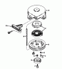 Toro 38191 - CCR 1000 Snowthrower, 1992 (2000001-2999999) Spareparts RECOIL STARTER NO. 590537