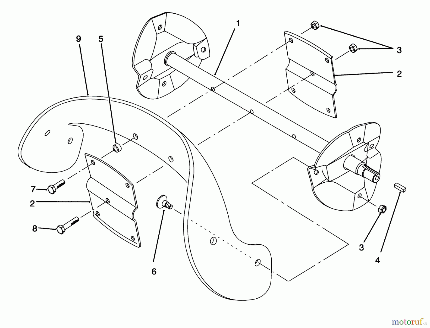  Toro Neu Snow Blowers/Snow Throwers Seite 1 38191 - Toro CCR 1000 Snowthrower, 1994 (4900001-4999999) ROTOR ASSEMBLY