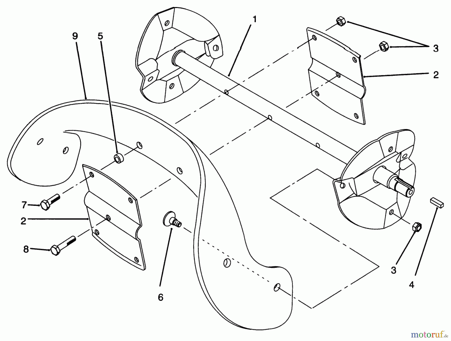  Toro Neu Snow Blowers/Snow Throwers Seite 1 38190 - Toro CCR 1000 Snowthrower, 1995 (59000001-59999999) ROTOR ASSEMBLY