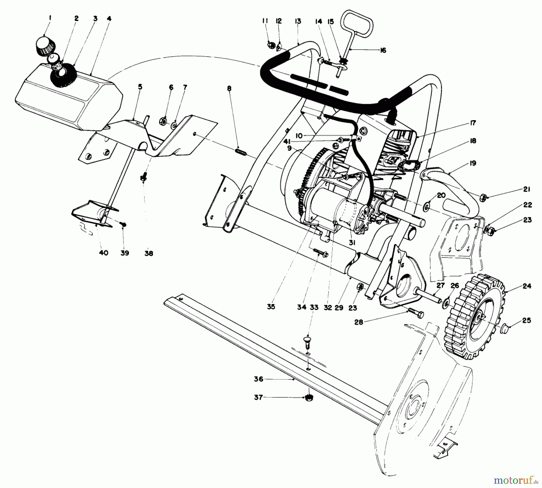  Toro Neu Snow Blowers/Snow Throwers Seite 1 38220 (S-200) - Toro S-200 Snowthrower, 1979 (9000001-9999999) ENGINE ASSEMBLY (MODEL 38230)