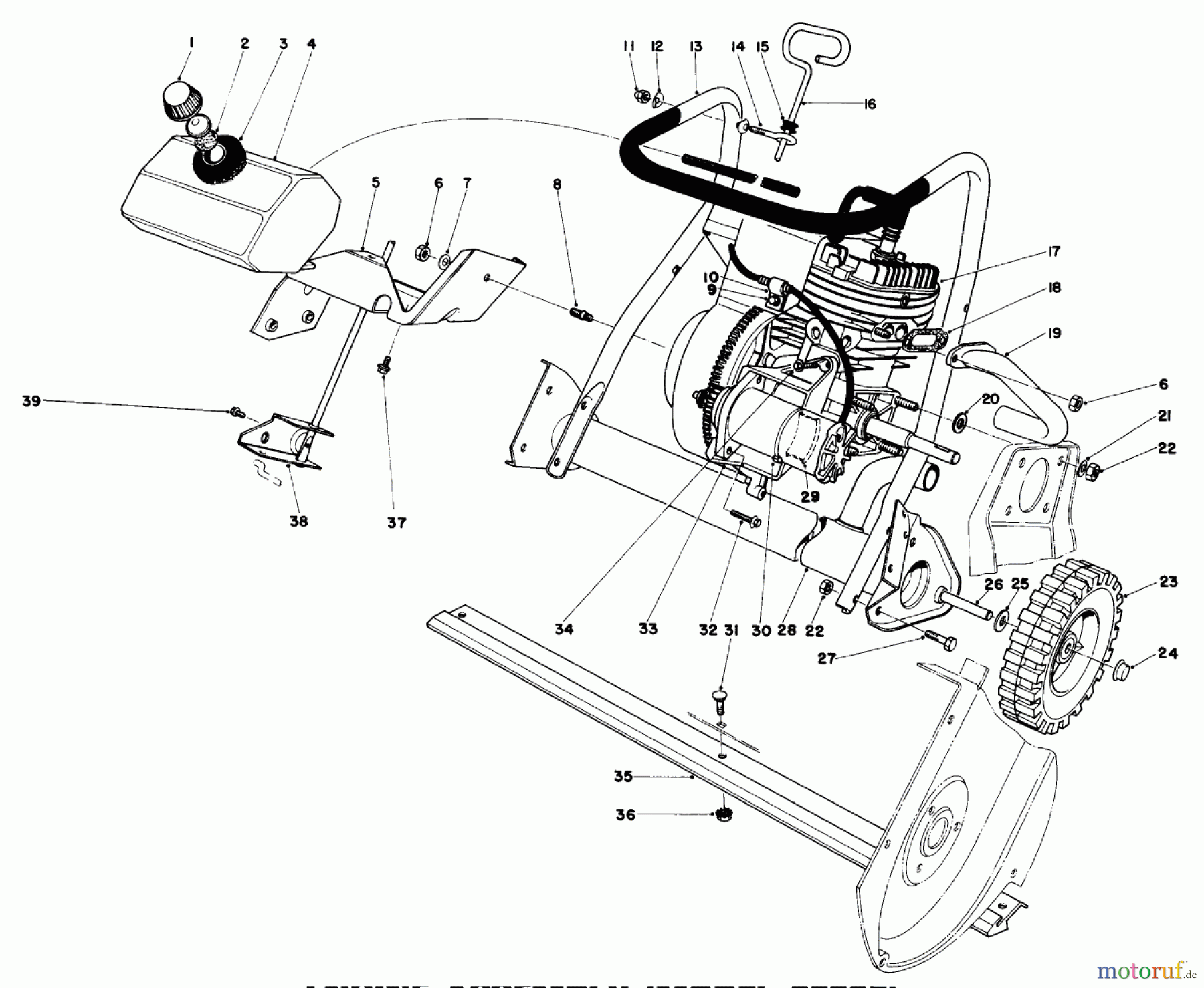  Toro Neu Snow Blowers/Snow Throwers Seite 1 38235 (S-200) - Toro S-200 Snowthrower, 1980 (0000001-0999999) ENGINE ASSEMBLY (MODEL 38235)