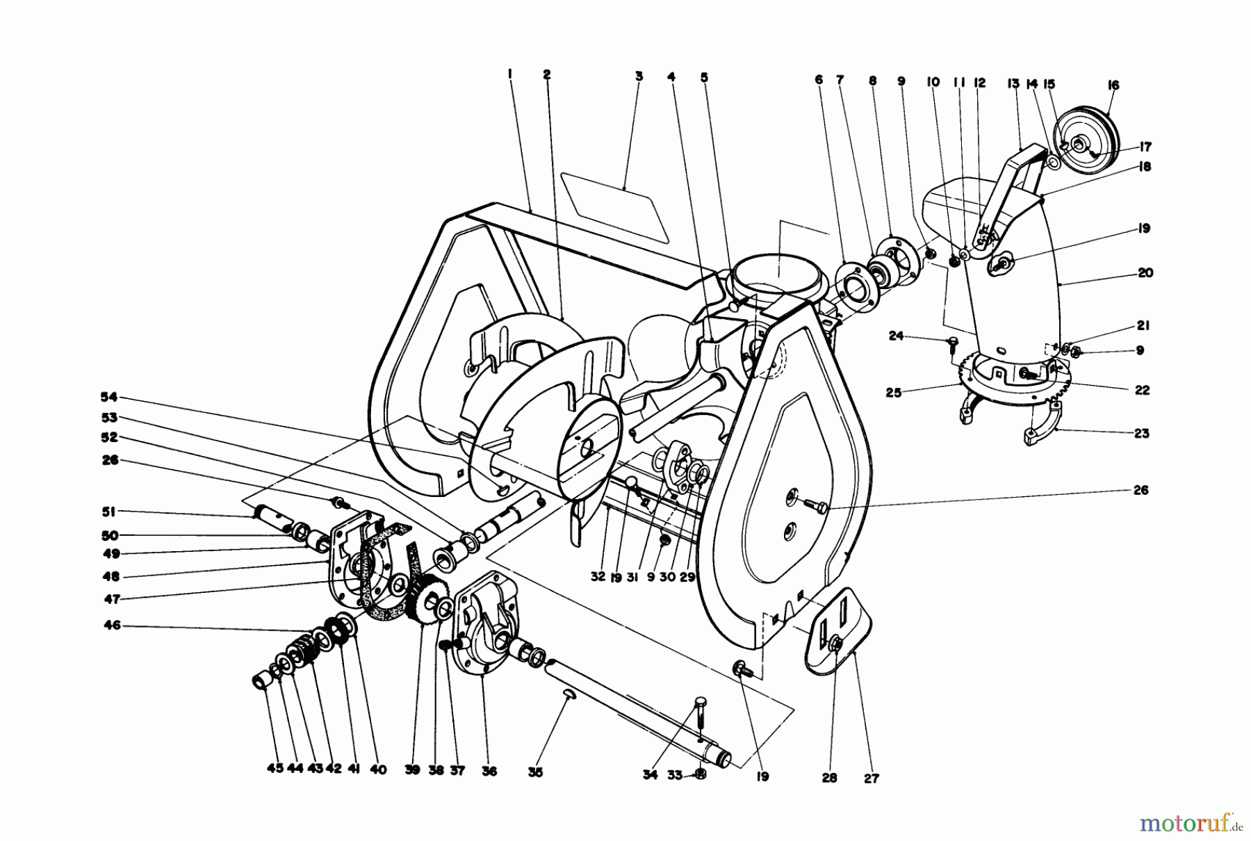  Toro Neu Snow Blowers/Snow Throwers Seite 1 38250 (421) - Toro 421 Snowthrower, 1980 (0000001-0999999) AUGER ASSEMBLY