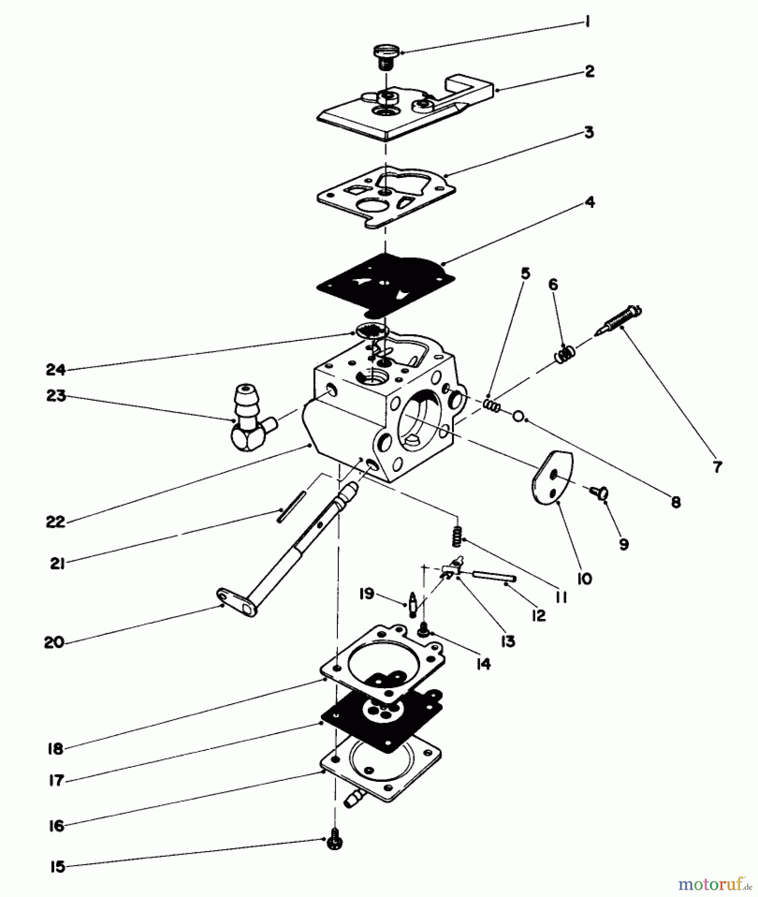  Toro Neu Snow Blowers/Snow Throwers Seite 1 38350 - Toro Gas Power Shovel Snowthrower, 1983 (3000001-3999999) CARBURETOR ASSEMBLY NO. 45-2360