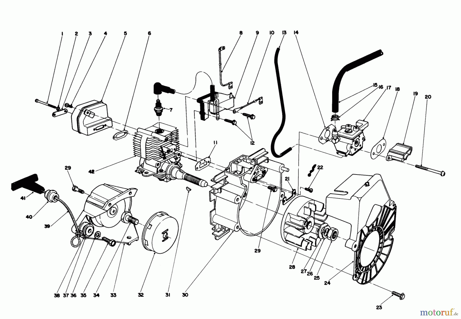  Toro Neu Snow Blowers/Snow Throwers Seite 1 38350 - Toro Gas Power Shovel Snowthrower, 1984 (4000001-4999999) ENGINE ASSEMBLY