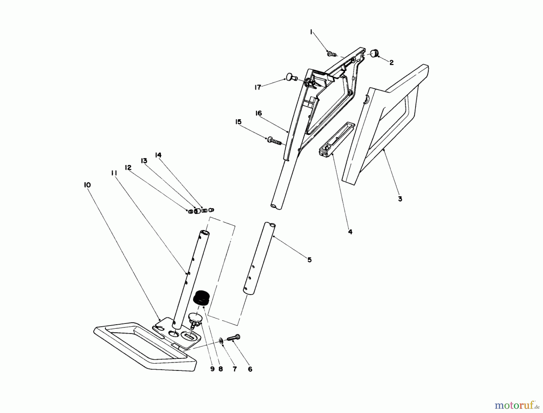  Toro Neu Snow Blowers/Snow Throwers Seite 1 38350 - Toro Gas Power Shovel Snowthrower, 1984 (4000001-4999999) HANDLE ASSEMBLY