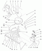 Toro 38437 (3000) - CCR 3000 Snowthrower, 1999 (9900001-9999999) Spareparts DEFLECTOR AND DISCHARGE ASSEMBLY