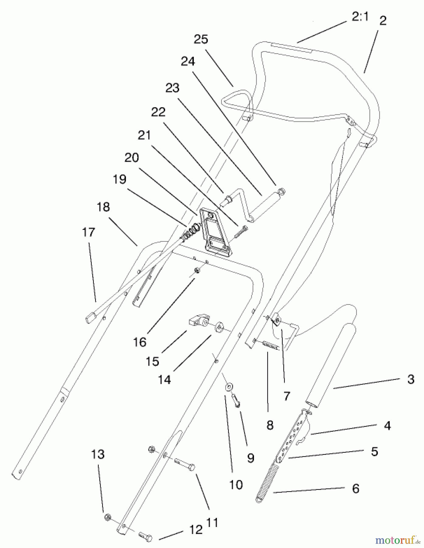  Toro Neu Snow Blowers/Snow Throwers Seite 1 38442 (3650) - Toro CCR 3650 Snowthrower, 2000 (200000001-200999999) HANDLE ASSEMBLY