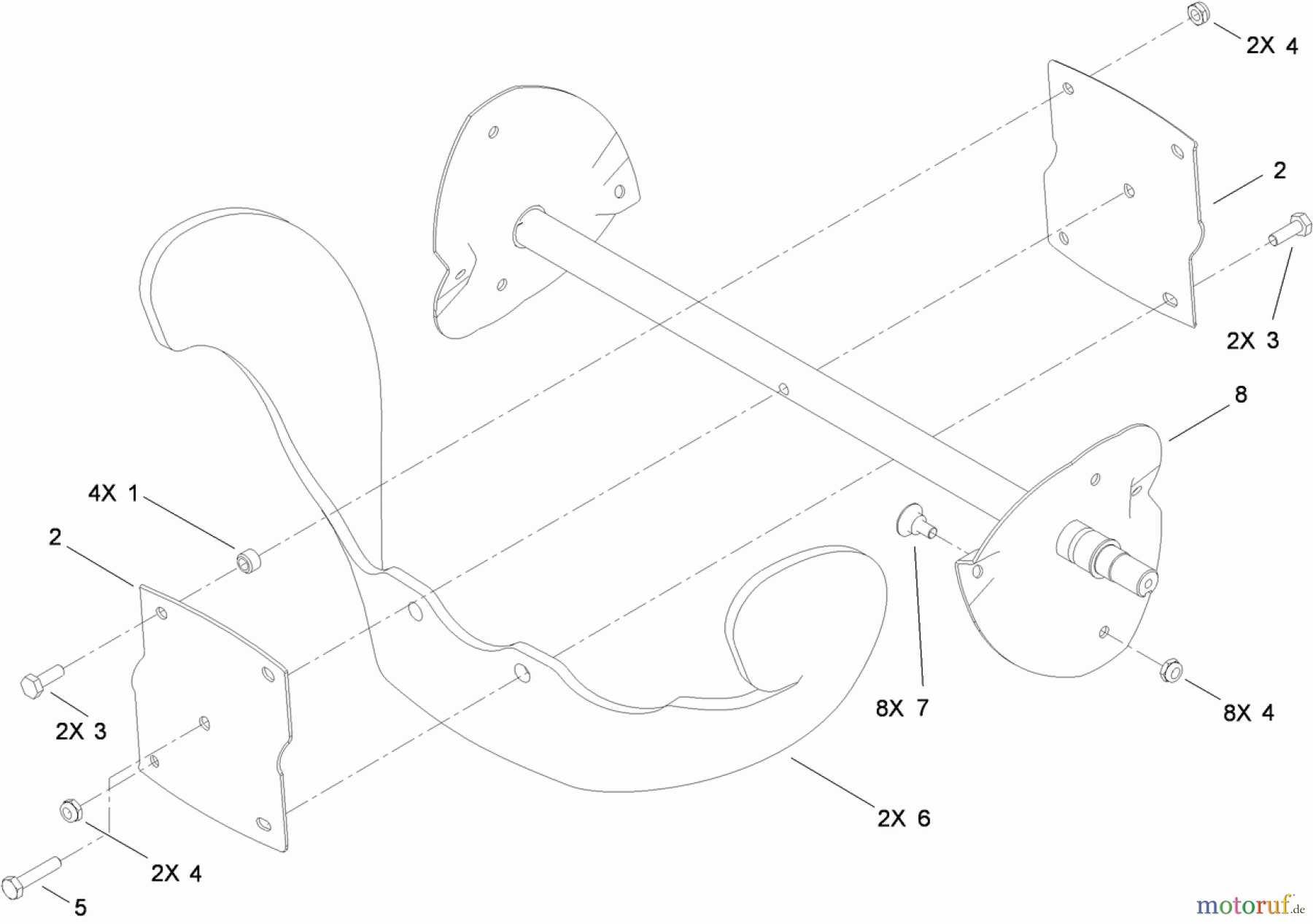  Toro Neu Snow Blowers/Snow Throwers Seite 1 38451 (621 R) - Toro Power Clear 621 R Snowthrower, 2012 (312000001-312999999) ROTOR ASSEMBLY