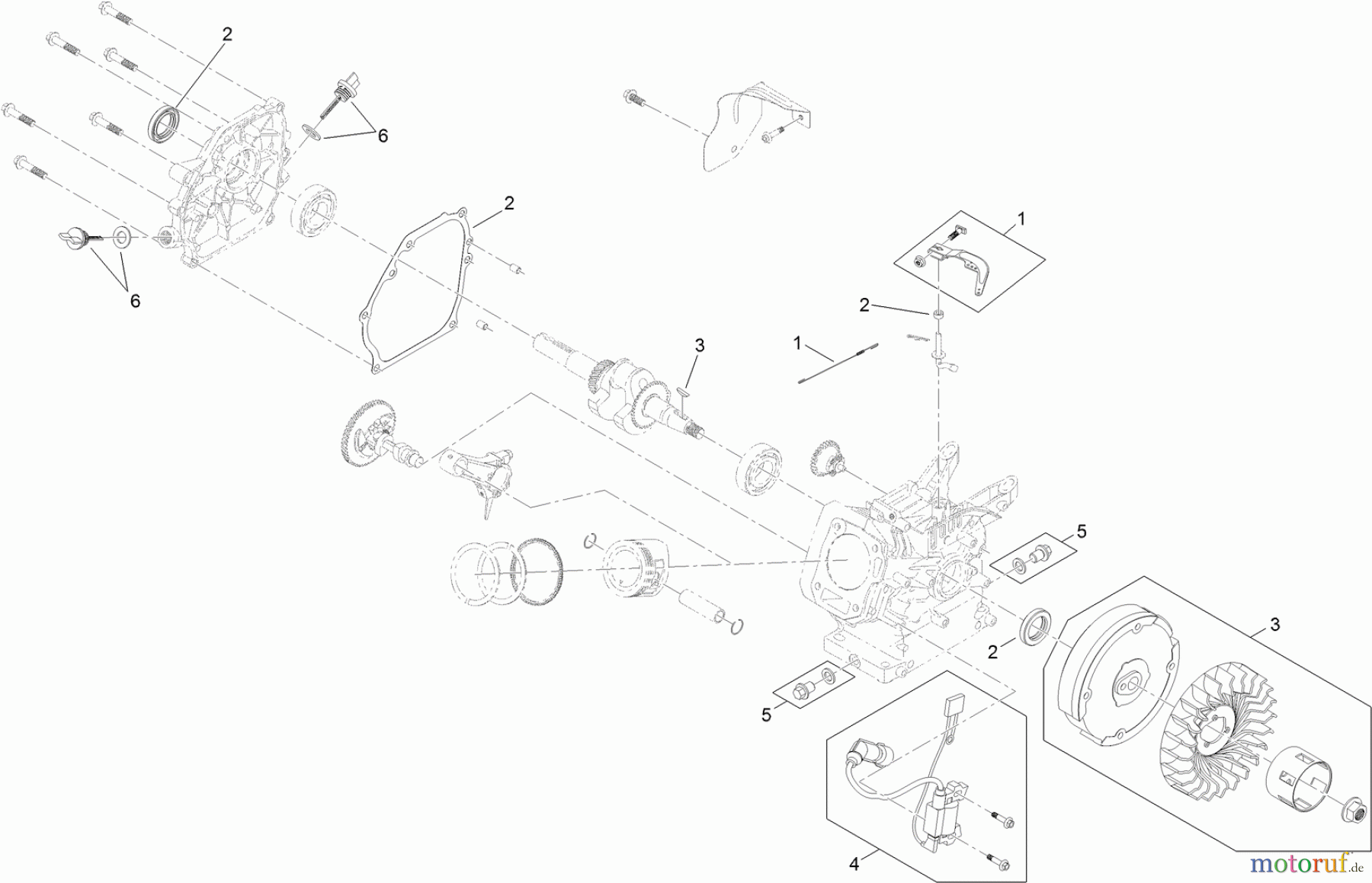  Toro Neu Snow Blowers/Snow Throwers Seite 1 38451 (621 R) - Toro Power Clear 621 R Snowthrower, 2013 (SN 313000001-313001999) ENGINE ASSEMBLY NO. 2