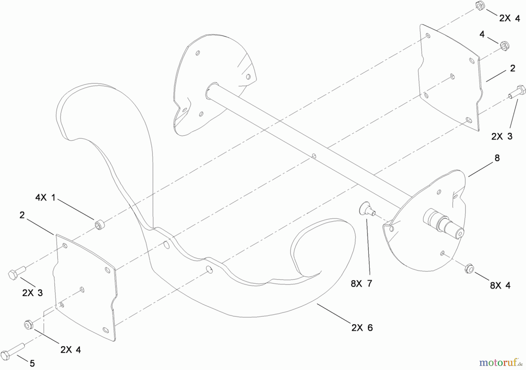  Toro Neu Snow Blowers/Snow Throwers Seite 1 38453 - Toro Power Clear Snowthrower, 2011 (311000001-311999999) ROTOR ASSEMBLY