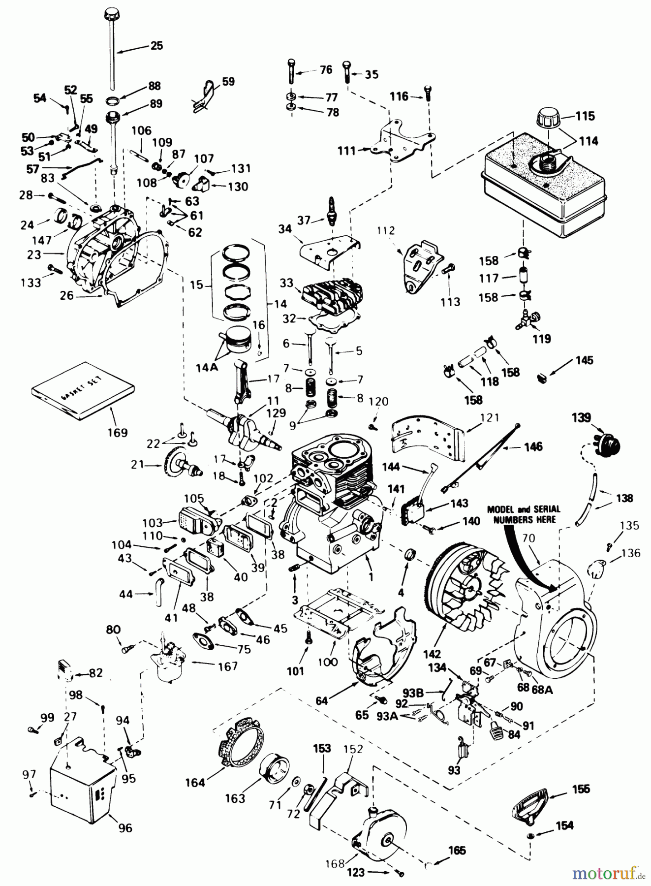  Toro Neu Snow Blowers/Snow Throwers Seite 1 38510 (624) - Toro 624 Power Shift Snowthrower, 1989 (9000001-9999999) ENGINE TECUMSEH MODEL NO. H60-75504W