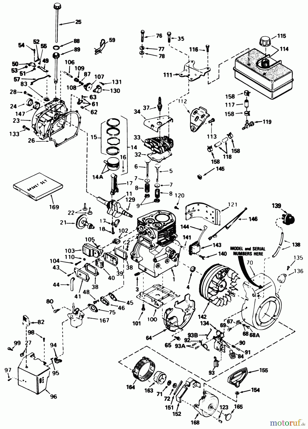 Toro Neu Snow Blowers/Snow Throwers Seite 1 38510 (624) - Toro 624 Power Shift Snowthrower, 1990 (0000001-0999999) ENGINE TECUMSEH MODEL NO. H60-75504W
