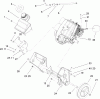 Toro 38515 (2450) - CCR 2450 GTS Snowthrower, 2008 (280000001-280999999) Spareparts ENGINE, GAS TANK AND FRAME ASSEMBLY