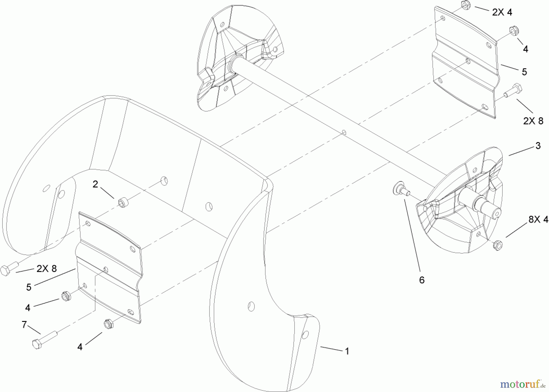  Toro Neu Snow Blowers/Snow Throwers Seite 1 38515 (2450) - Toro CCR 2450 GTS Snowthrower, 2009 (290000001-290999999) ROTOR ASSEMBLY