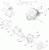 Toro 38515 (2450) - CCR 2450 GTS Snowthrower, 2010 (310000001-310006876) Spareparts ENGINE, FUEL TANK AND FRAME ASSEMBLY