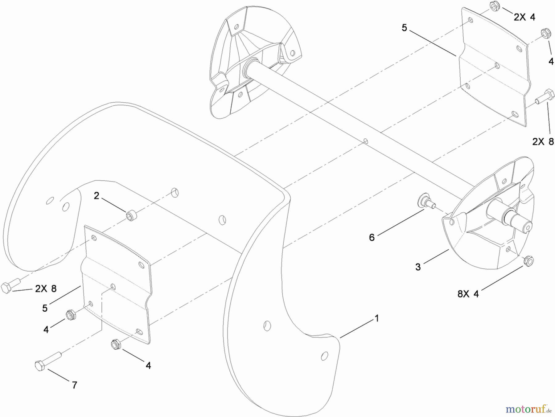  Toro Neu Snow Blowers/Snow Throwers Seite 1 38515 (2450) - Toro CCR 2450 GTS Snowthrower, 2010 (310006876-310999999) ROTOR ASSEMBLY