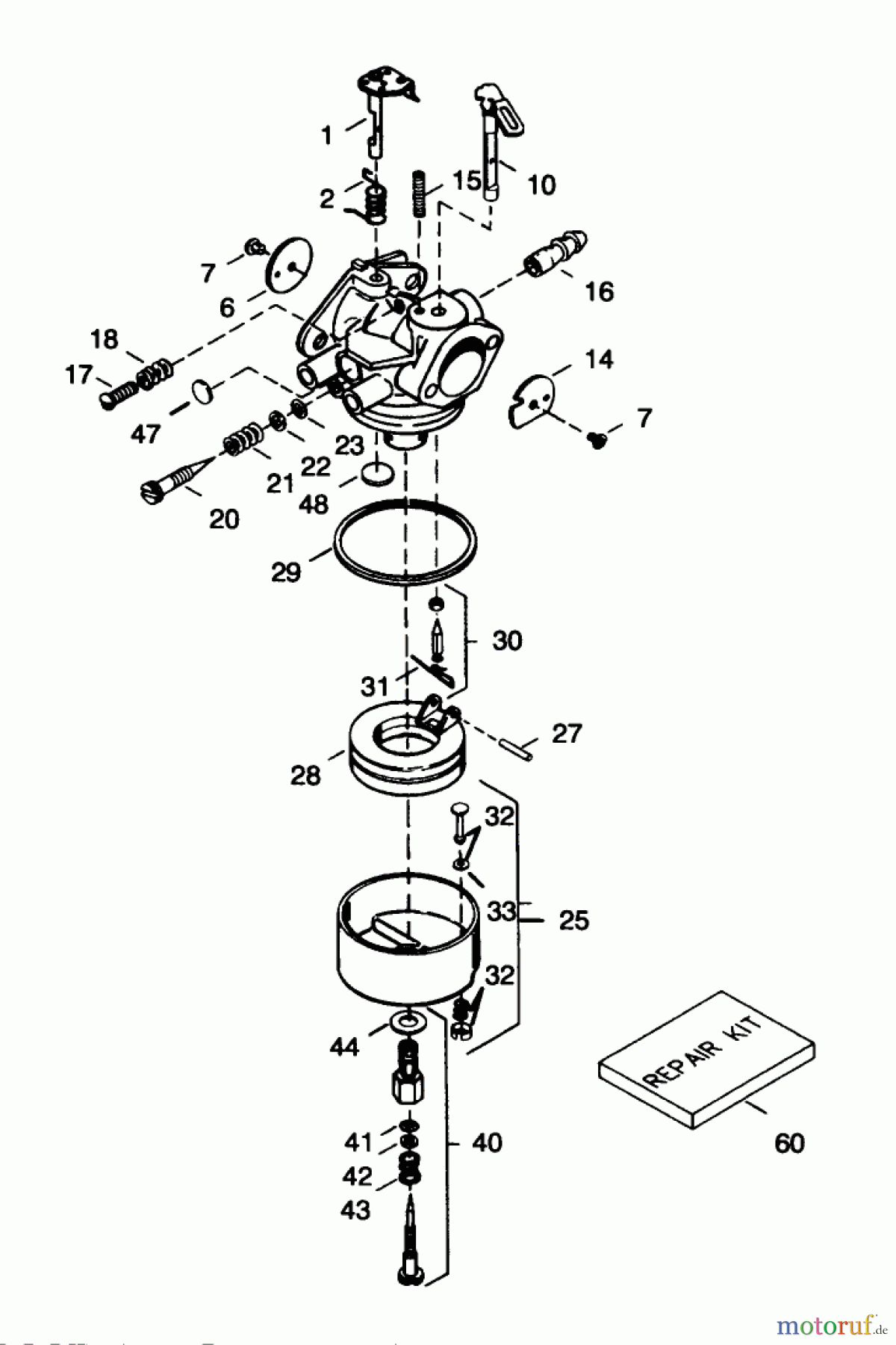  Toro Neu Snow Blowers/Snow Throwers Seite 1 38540 (824) - Toro 824 Power Shift Snowthrower, 1994 (4900001-4999999) CARBURETOR TECUMSEH NO. 632334A