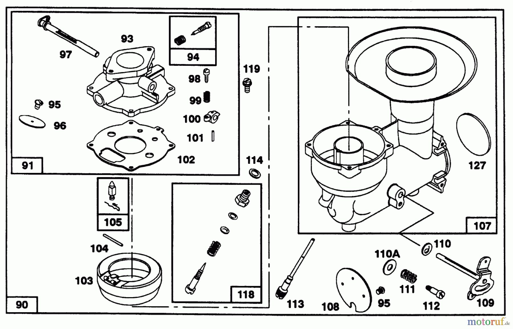  Toro Neu Snow Blowers/Snow Throwers Seite 1 38580 (1132) - Toro 1132 Power Shift Snowthrower, 1994 (4900001-4999999) ENGINE BRIGGS & STRATTON MODELS 252416-0756-01 & 252416-0757-01 #3