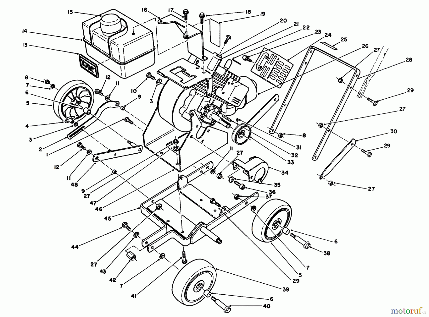  Toro Neu Edgers 58432 - Toro 2-Cycle Edger, 1989 (9000001-9999999) FRAME ASSEMBLY