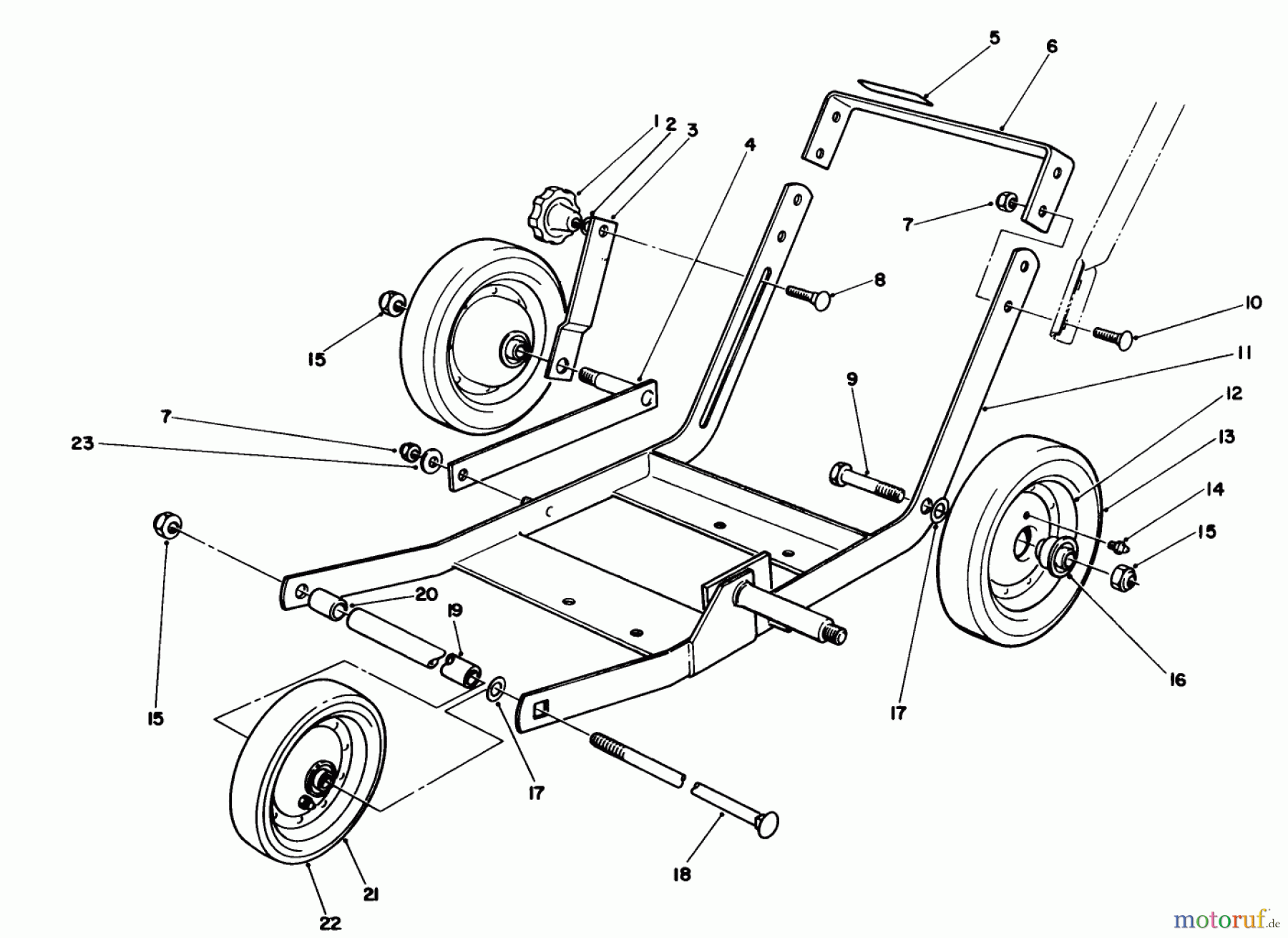  Toro Neu Edgers 58435 - Toro 3.5 hp Edger, 1985 (5000001-5999999) FRAME ASSEMBLY