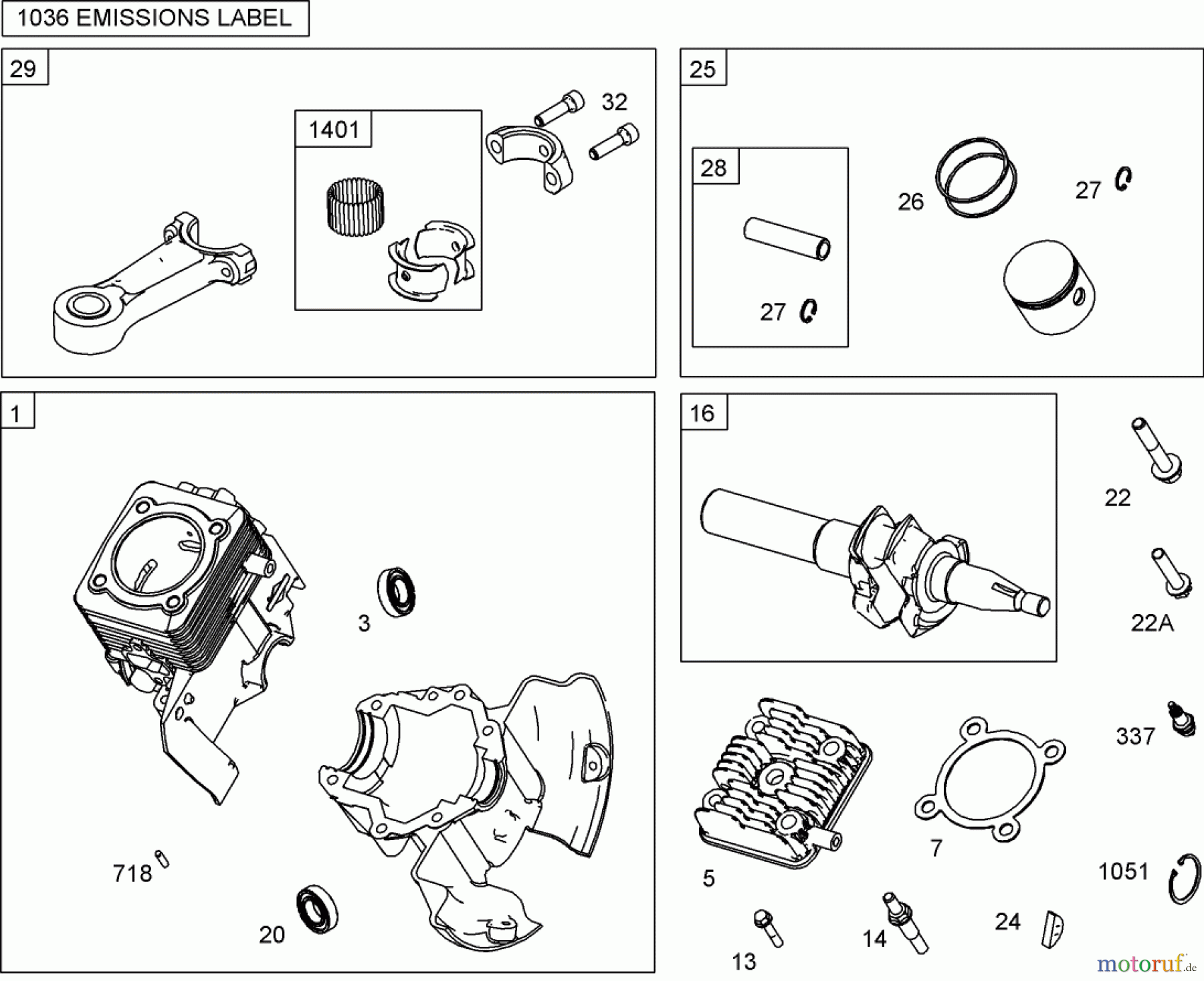  Toro Neu Snow Blowers/Snow Throwers Seite 1 38583 - Toro Power Clear Snowthrower, 2008 (280000001-280999999) CYLINDER, PISTON AND CONNECTING ROD ASSEMBLIES BRIGGS AND STRATTON 084232-0121-E8